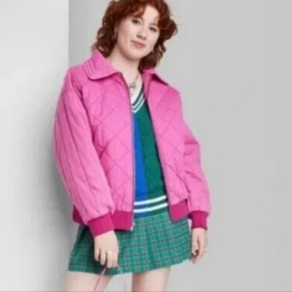 Wild Fable Pink Quilted Women's Jacket - Picture 1 of 6